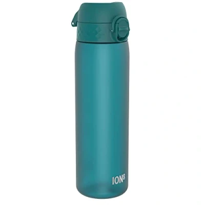 Imagen de Ion8 Botella Agua, 500ml, a Prueba de Fugas, Fácil Abrir, Cerradura Segura, Apta para Lavavajillas, Sin BPA, Asa Transporte, Limpiar, Neutro en Carbono, Aguamarina