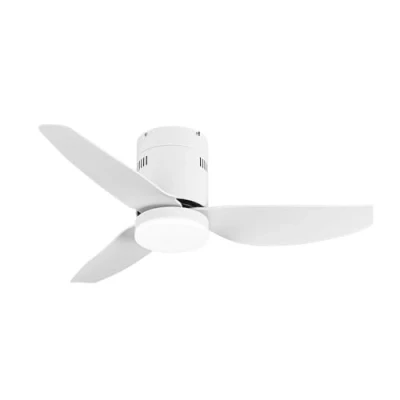 Imagen de Abrila Ventilador DC BORAx con tres Aspas en Color Blanco Luz 6 Velocidades Ajustables 3 Temperaturas de Seleccionables Mando a Distancia Incluido