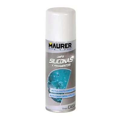 Imagen de MAURER 5464280 Spray Limpiador Silicona/Pegamentos 200 Ml, Multicolor,