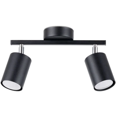 Imagen de Sollux Lemmi Plafón Plafones para dormitorio LED salón Pasillo modernos Negro 50 60Hz 220 230V GU10
