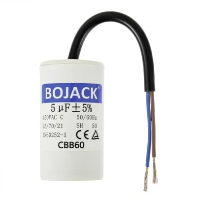 Imagen de BOJACK CBB60 5uf 450V 50/60HZ Condensador de arranque motor, funcionamiento del SH Condensadores, supresión, con alambre