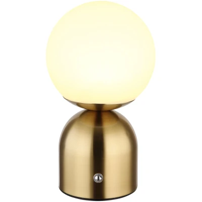 Imagen de Globo Julsy lámpara de mesa LED recargable, color latón, altura 21 cm, CCT