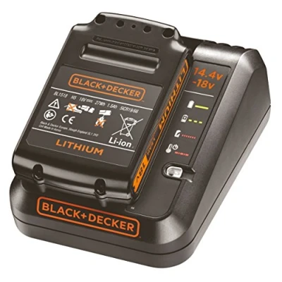 Imagen de Black &amp; Decker BDC1A15 Arrancador, cargador de 1 A, 18 V, batería iones litio 1,5 Ah, para el sistema compatible con 14,4 V