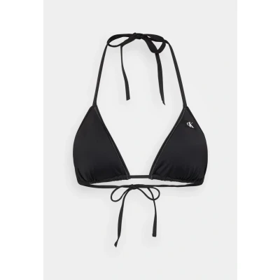 Imagen de Calvin Klein Swimwear Triangle Top de bikini, Mujer, Talla: 3XL, Black