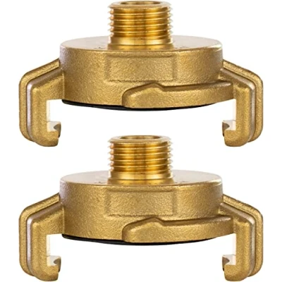 Imagen de Poppstar Juego de 2 Acoplamientos rápidos latón con rosca exterior 1/4 pulgada (rosca G 1/4&quot; a sistema Geka)