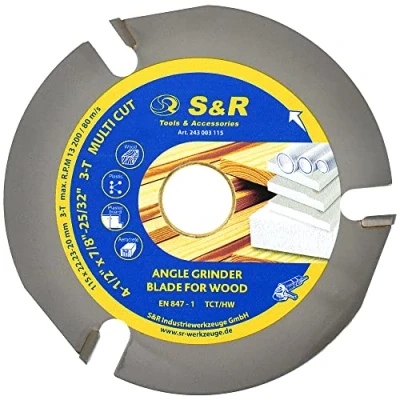 Imagen de S&amp;R Disco Corte Madera 115mm Hoja de sierra circular 115 mm x 3,8 22,23 20 3T con dientes carburo TCT HW