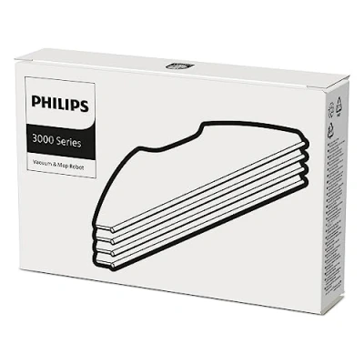 Imagen de Philips paños para Robots aspiradores y friegasuelos Homerun 3000. 4 de Microfibra la mopa. para: XU3100/01, XU3110/02, XU3000/01, XU3000/02. (XV1430/00)