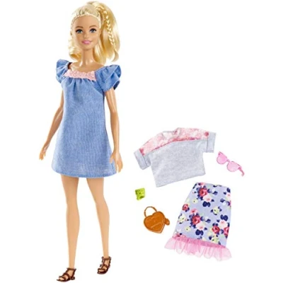 Imagen de Barbie Muñeca Fashionista Rubia con Modas, Multicolor (Mattel FRY79)