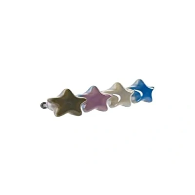 Imagen de Pomo Dkd Home Decor Estrella Metal Cerámica (4 Pcs)