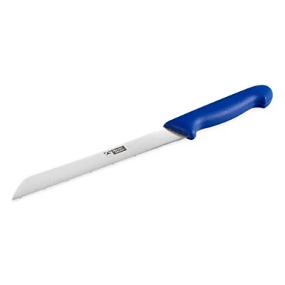 Imagen de Thermohauser Cuchillo de pan (acero inoxidable, hoja 21 cm, mango plástico azul)