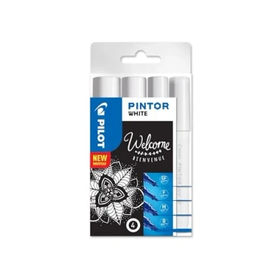 Imagen de Pilot Pintor Marcador (4 pieza(s), Blanco, Punta de pincel/fina, Alrededor, Tinta con base agua)