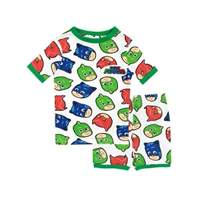 Imagen de PJ Masks Pijamas de Manga Corta para Niños Ajuste Ceñido Multicolor 5 6 Años