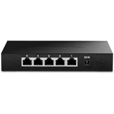 Imagen de TRENDnet TEG S350 Conmutador 2.5G no administrado de 5 puertos, puertos 2.5GBASE T, capacidad conmutación 25 Gbps, retrocompatible con dispositivos 10 100 1000 Mbps, sin ventilador