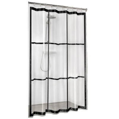 Imagen de Sealskin Brix Cortina de ducha 180x200 cm PEVA Transparente / Negro