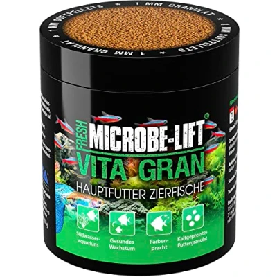 Imagen de Microbe Lift Vita Gran Alimento Completo para Peces en Todos los acuarios de Agua Dulce, 1 Paquete (1 x 120 Gramos)