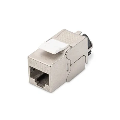 Imagen de Digitus Módulo Keystone Cat 6A blindado 1 Unidad Conector RJ45 500 MHz 10GBase T AWG 26 22 Diseñable con Palanca de Bloqueo Montaje sin Herramientas