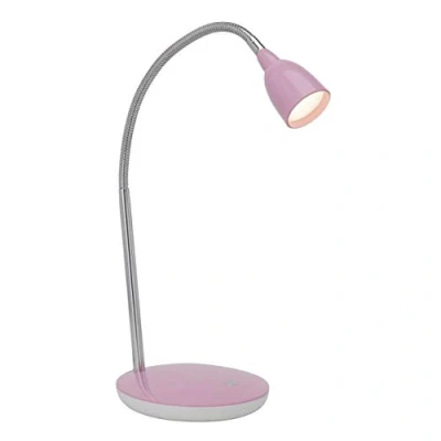 Imagen de BRILLIANT Lámpara Anthony de mesa LED hierro/rosa 1x 2.4W integrado, (200lm, 3000K) Escala a ++ E Con presostato en la base