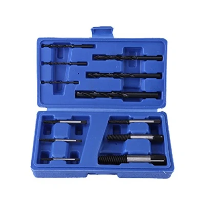 Imagen de pernos herramientas para quitar espárragos, práctico Extractor de tornillos tuercas rotas y Juego 12 piezas Brocas
