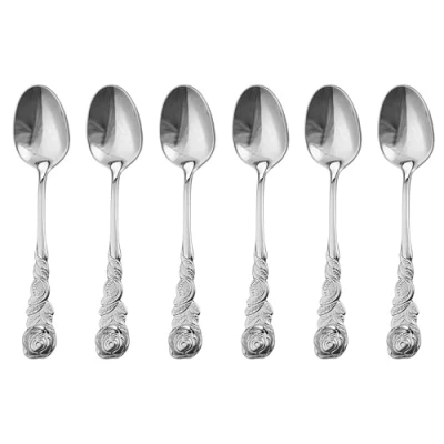 Imagen de GRÄWE Juego de 6 cucharas café con decoración rosas
