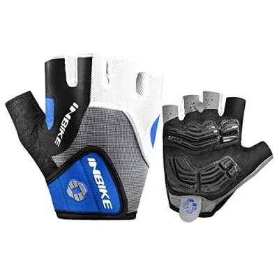 Imagen de INBIKE Guantes MTB Hombre para Bicicleta Ciclismo Verano (Azul,M)