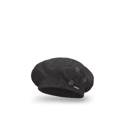 Imagen de Vivisence Boina De Mujer para Invierno Otoño Elegante Damas Tejido Cálido E Ajuste Estilo Clásico Ideal Cada Día 7037, Gris Oscuro,Talla Única