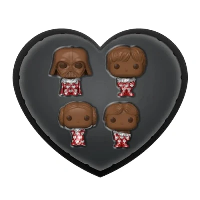Imagen de Funko Pocket Pop! Star Wars Valentines Box 4 Paquete Darth Vader (Choc) Llavero Collectable Vinilo Mini Figure Novedoso Relleno De Calcetín Idea Regalo Mercancía Oficial