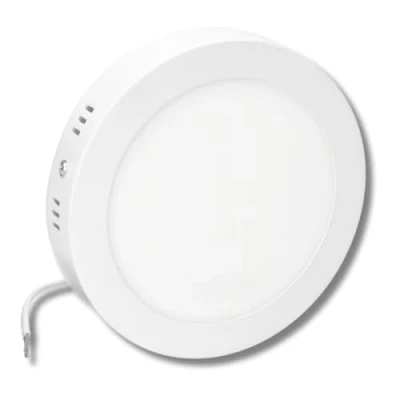 Imagen de Jandei Downlight LED 12W de Superficie, Redondo, Luz blanca Cálida 3000K, Aro Aluminio Color Blanco Mate. Para hogar, Oficina, Tienda, Casa. Ahorro energético.