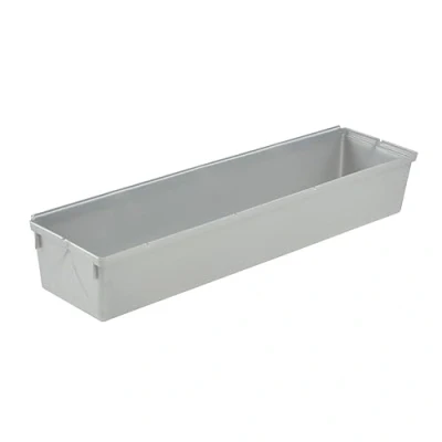 Imagen de keeeper Recipiente organizador, Combinable con otros recipientes, Plástico resistente (PP), 30 x 8 5 cm, Pepe, Plateado