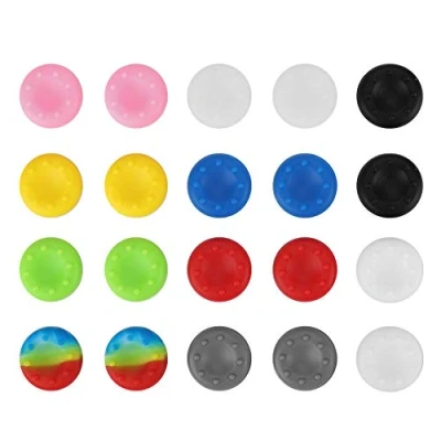 Imagen de Mavis Laven 20 Unids Colorful Silicone Thumb Grip Stick Analógico Joystick Cap Controlador de Juegos Antideslizante Caps para PS4 / PS3 Xbox