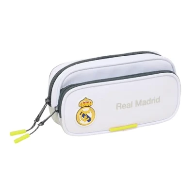Imagen de Safta Real Madrid EQUIPACIÓN 25/26 Portatodo con Bolsillo, Estuche Infantil, Niño, Ideal para Niños en Edad Escolar, Cómodo y Versátil, Calidad Resistencia, 21x6x10.5 cm