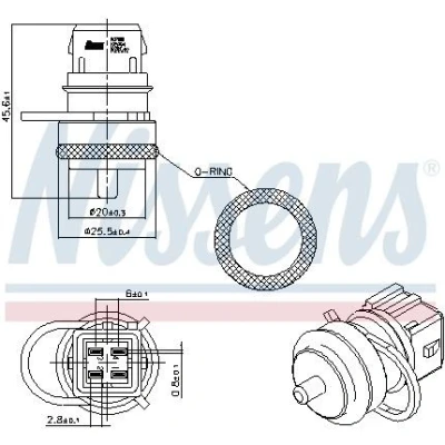 Imagen de Sensor, temperatura del refrigerante NISSENS 207000