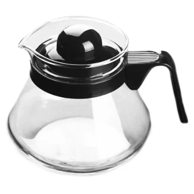 Imagen de MGE Jarra Cristal Pequeña apta para Microondas Tetera de Térmico Leche Melita con Tapa Vidrio Jara Cafe, y Té 500 mL