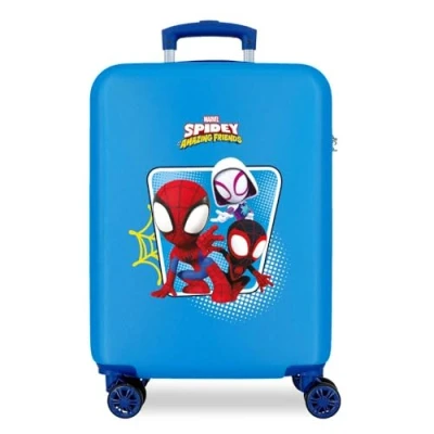 Imagen de Marvel Spidey Team Up Maleta de cabina Azul 38x55x20 cms Rígida ABS Cierre combinación lateral 34L 2 kgs 4 Ruedas dobles Equipaje Mano