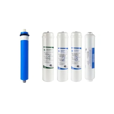 Imagen de Membrana 100 GPD + Pack de 4 filtros Inline. 1 Filtro Sedimentos, Carbón GAC, Block y Post Coco Natural. Bbagua.