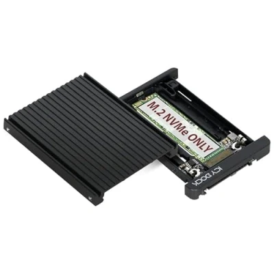 Imagen de Icy Dock Converter Adapter para M.2 NVMe SSD PCIe3.0/4.0 a 2.5&quot; PCIe SFF 8639 SSD, casa de Aluminio refrigeración óptimos EZConvert MB705M2P B