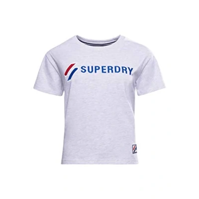 Imagen de Superdry Sportstyle Graphic Boxy tee Camiseta, Ice Marl, XS para Mujer