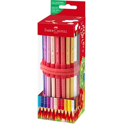 Imagen de Faber Castell 201541 Colour Grip Lápices de colores (18 unidades, estuche con sacapuntas)