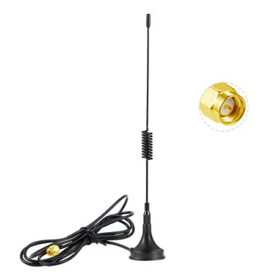 Imagen de Vecys Antena 868 MHz gsm 3dBi Cable Extensión SMA RG174 3m Base Magnética Adaptador Enchufe Compatible con Homematic CCU3 CCU2 Raspberry Pi HM Mod RPI Kit PCB ELV Matic