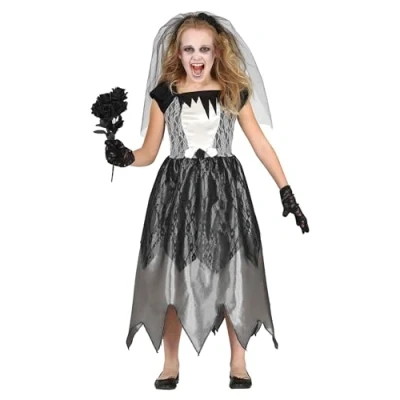 Imagen de FIESTAS GUIRCA Disfraz de Novia Fantasma para Niñas 5 6 Años