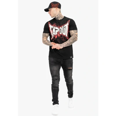 Imagen de Tapout Normale Passform Splashing Camiseta estampada, Hombre, Talla: XXL, Black red ecru