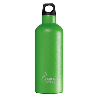 Imagen de Botella Térmica de Acero Inoxidable Doble Pared Aislada al Vacío Laken (0,5L Verde) Para Niños y Adultos/Para Gimnasio Deportes Resistente Duradera