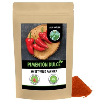 Imagen de pimentón dulce (40g), molido, en polvo envases con cierre, especia