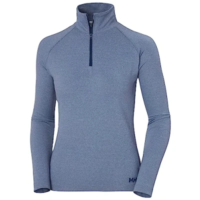 Imagen de Helly Hansen Mujer Camiseta Térmica Verglas Cremallera Cuello, M, Océano
