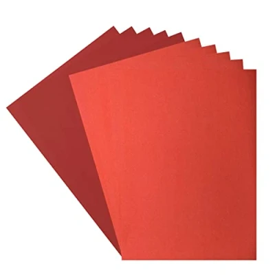 Imagen de Florence Cartulina (216 g/m²) y papel brillante (250 g/m²), rojo, A4, 10 hojas, para álbumes de recortes, fabricación tarjetas, troquelado más manualidades