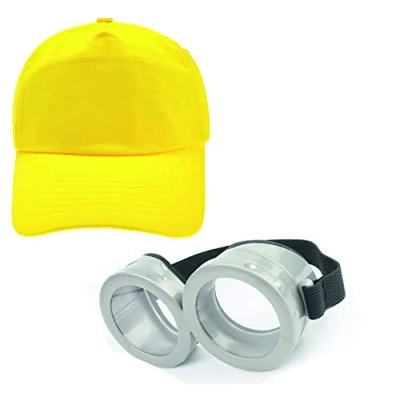 Imagen de 4sold Divertido personaje de dibujos animados gafas ojos amarillo Goggle Glasses para fiestas disfraces carnaval Halloween (Cap &amp; Set Nr 1)
