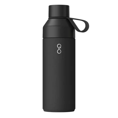 Imagen de Ocean Bottle Botella de agua reutilizable acero inoxidable reciclado, ecológica y reutilizable, color negro obsidiana, 500 ml