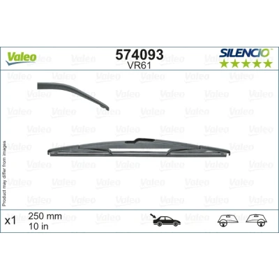 Imagen de Limpiaparabrisas Valeo 574093 250mm posterior Escobillas con arco TOYOTA: Auris Familiar, RAV4 IV SUV, Yaris IV, JEEP: Compass, SUZUKI: SWIFT 5