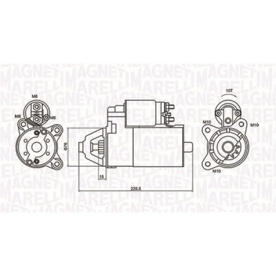 Imagen de MAGNETI MARELLI 063721336010 Motor de arranque 12 1,4 10 FORD: Transit Connect Mk1 Furgón, Tourneo