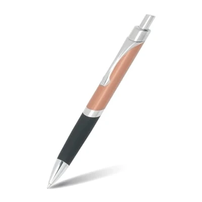 Imagen de Online Bolígrafo Sporty Rosegold, aluminio, retráctil, recarga internacional de gran capacidad, indeleble, escritura negra, clip metálico
