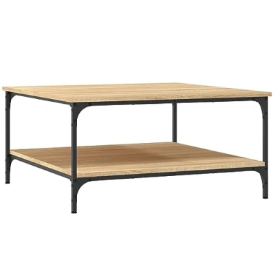 Imagen de vidaXL Mesa de Centro Madera ingeniería Roble Sonoma 80x80x40 cm